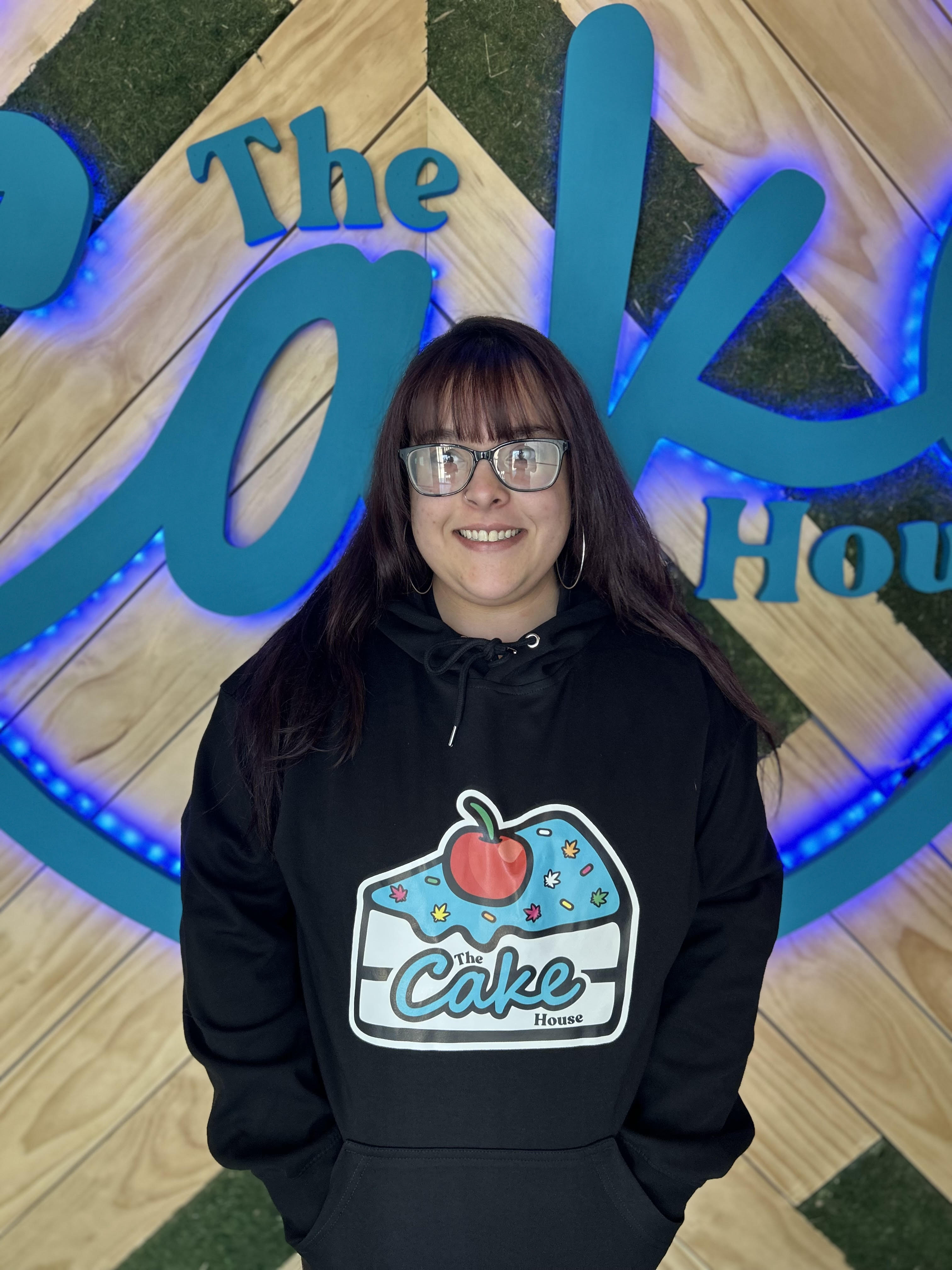 CAKEHOUSE BLACK CAKE LOGO HOODIE SMALL The Cake House Jane